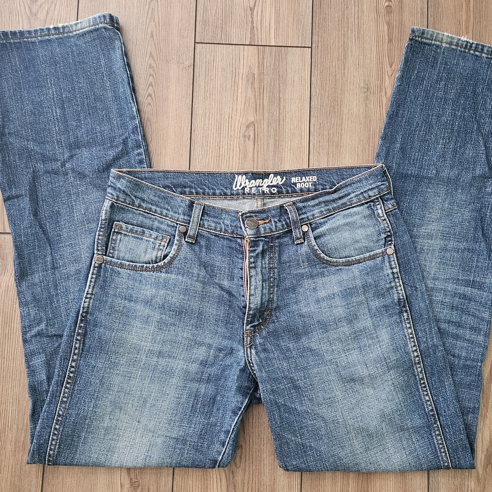 Wrangler Retro Relaxed Boot Cut Men's Blue Jeans